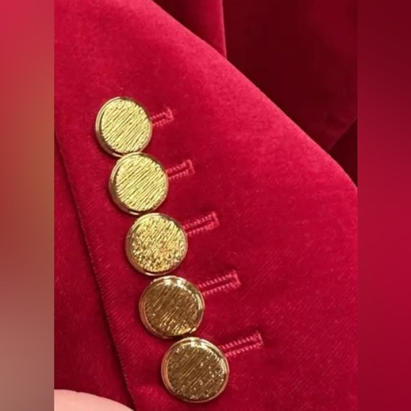 Gucci Red Velvet single-breasted jacket blazer - Picture 4 of 4